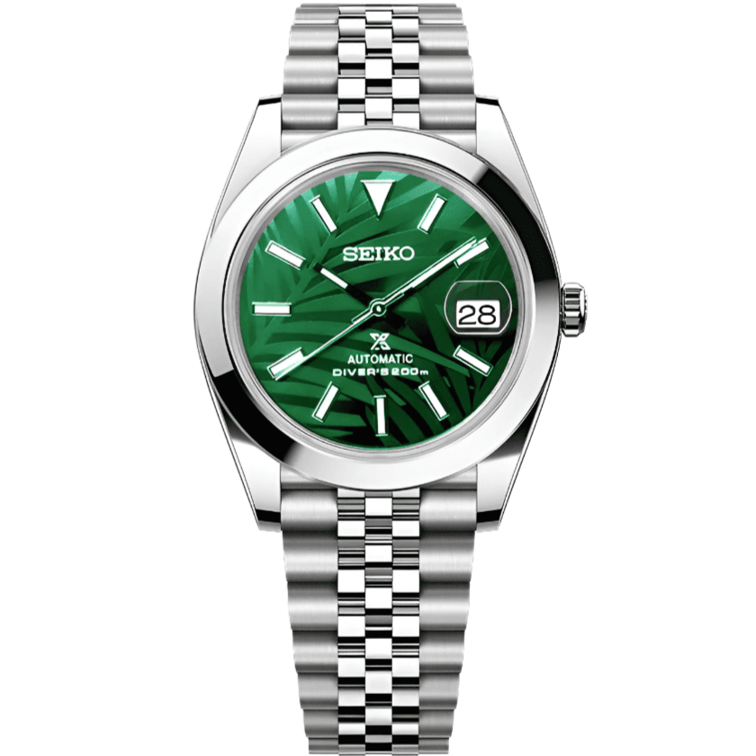 Datejust Mod - Palm Leaf Smooth Green