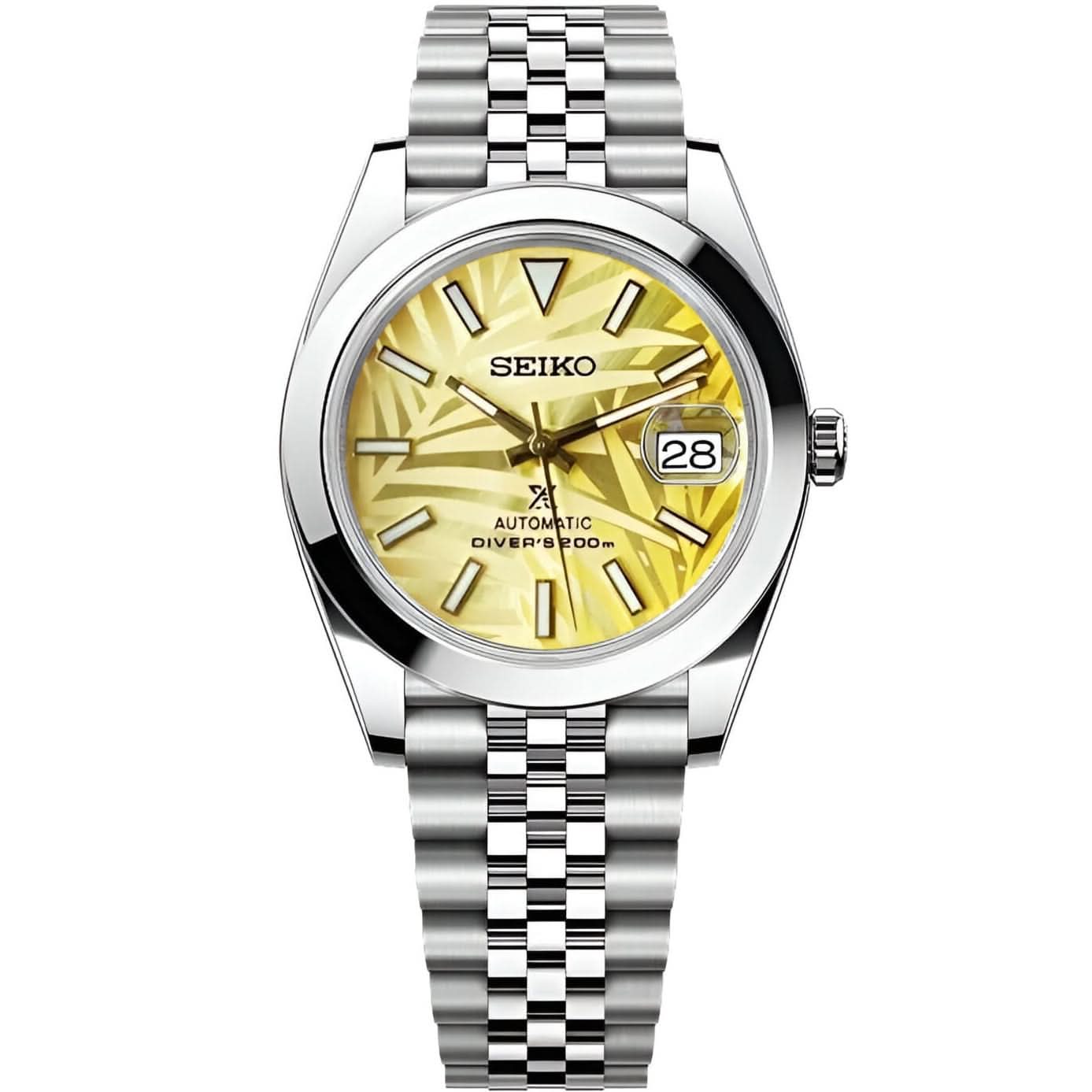 Datejust Mod -  Palm Leaf Smooth Yellow