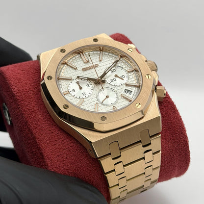 Royal Oak Chrono Mod - Rose Gold White