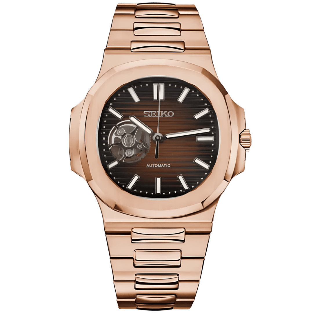 Nautilus Mod - Rose Gold Chocolate Open Heart