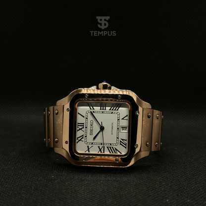 Santos Mod - Rose Gold White
